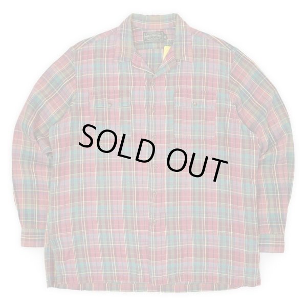 画像1: 90's POLO COUNTRY オープンカラー フランネルシャツ (1)