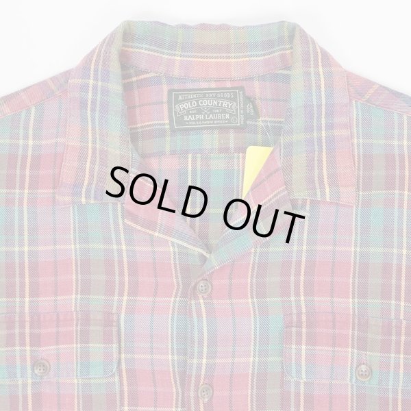 画像3: 90's POLO COUNTRY オープンカラー フランネルシャツ (3)