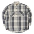 画像1: Late 90's ST JOHN'S BAY ヘビーネルシャツ "Gray Plaid" (1)