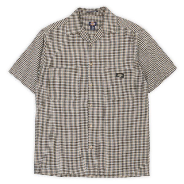 画像1: Late 90's Dickies S/S オープンカラーシャツ "BEIGE Plaid" (1)