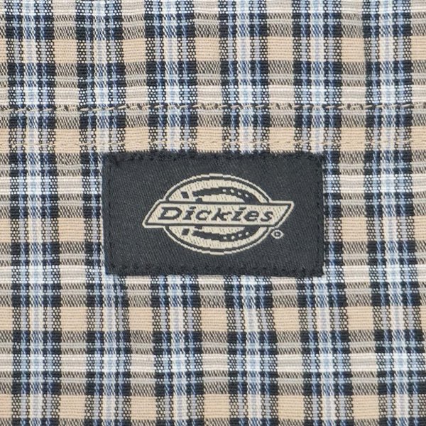画像3: Late 90's Dickies S/S オープンカラーシャツ "BEIGE Plaid" (3)