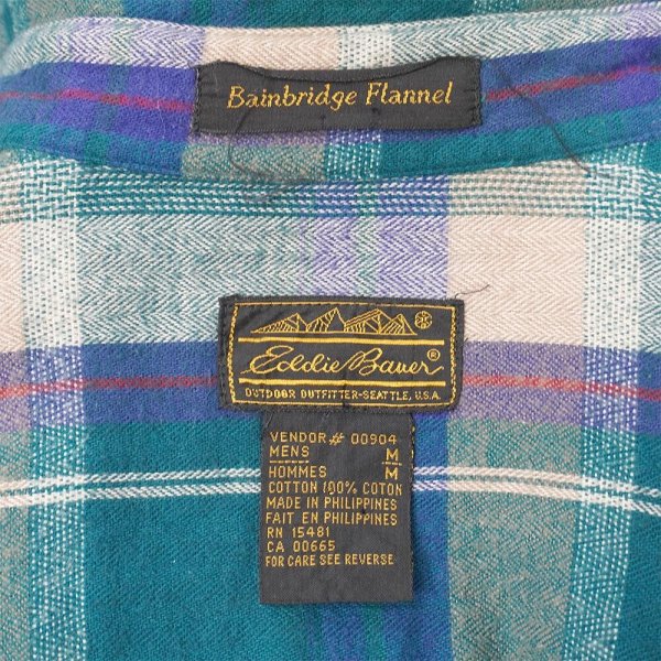 画像2: 90's Eddie Bauer フランネルシャツ "Bainbridge Flannel" (2)