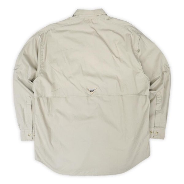 画像2: 00's Columbia PFG コットンフィッシングシャツ "DEADSTOCK / BEIGE" (2)