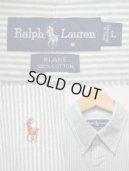 画像3: POLO Ralph Lauren ストライプ柄 S/S ボタンダウンシャツ “BLAKE” (3)