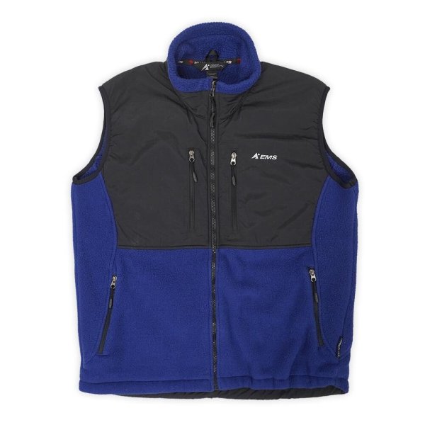 画像1: 00's EMS PORLATEC フリース×ナイロンベスト (1)