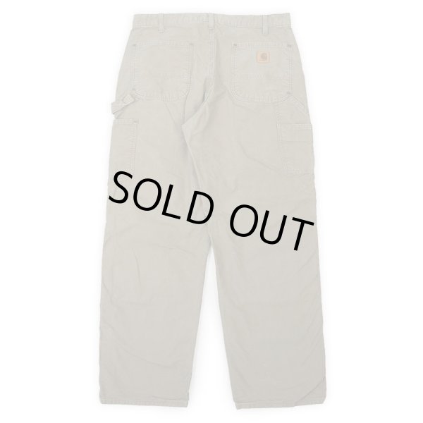 画像2: 00's Carhartt ライトダック ダブルニーペインターパンツ "実寸W33 L32" (2)