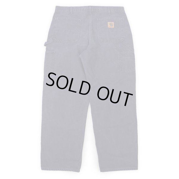 画像2: 00's Carhartt フランネルライナー ダックペインターパンツ "MADE IN USA / NAVY / W34 L32" (2)