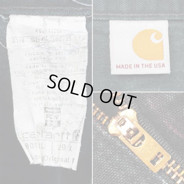 画像3: 00's Carhartt ダブルニー ダックペインターパンツ “BLACK / MADE IN USA” (3)
