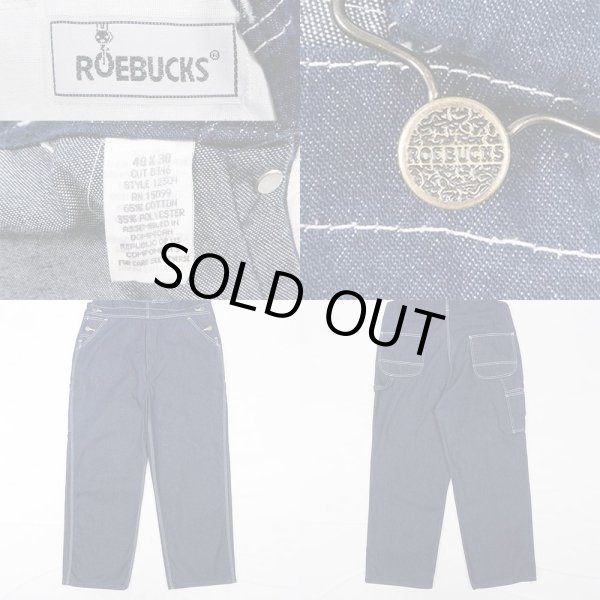 画像2: 90's ROEBUCKS デニムオーバーオール (2)