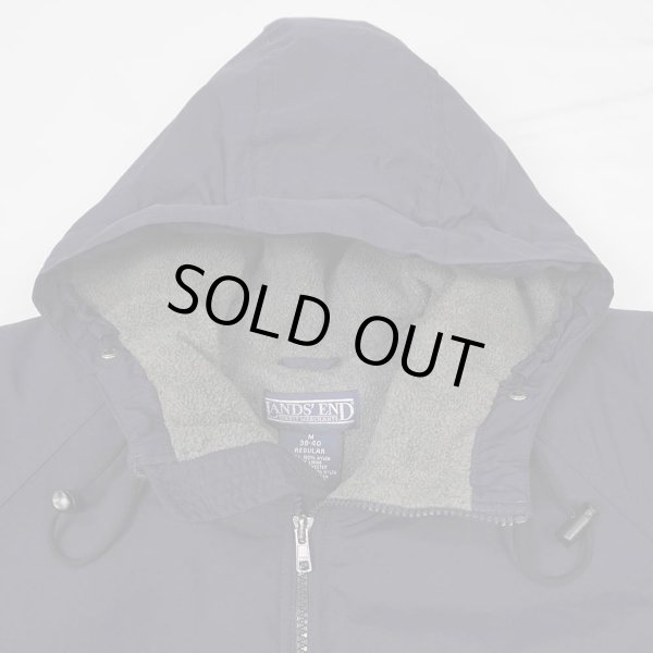 画像3: 90's LANDS' END フリースライナー ナイロンフーディージャケット "NAVY" (3)