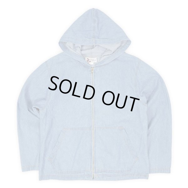 画像1: 90's Wild Flower デニムフーディージャケット "MADE IN USA" (1)