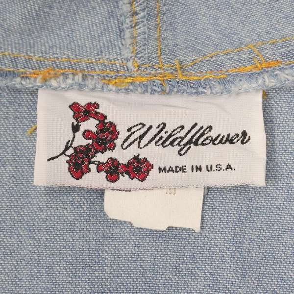 画像2: 90's Wild Flower デニムフーディージャケット "MADE IN USA" (2)
