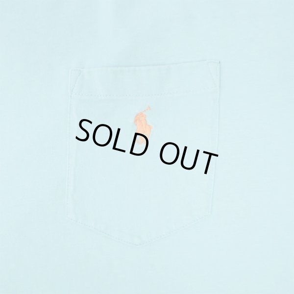 画像2: 00's Polo Ralph Lauren ポケットTシャツ “Light Blue” (2)