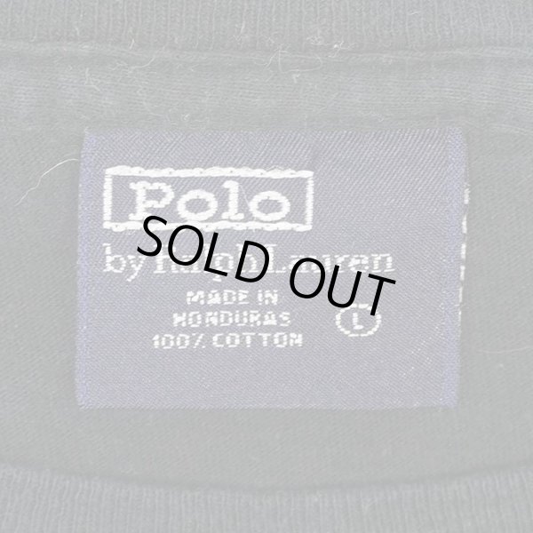 画像3: 00's Polo Ralph Lauren ロゴ刺繍 Tシャツ "FADE BLACK" (3)