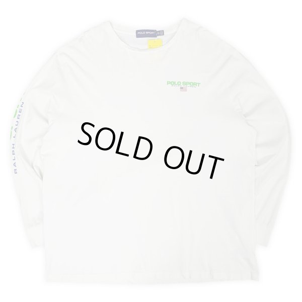 画像1: 00's POLO SPORT L/S プリントTシャツ "WHITE" (1)