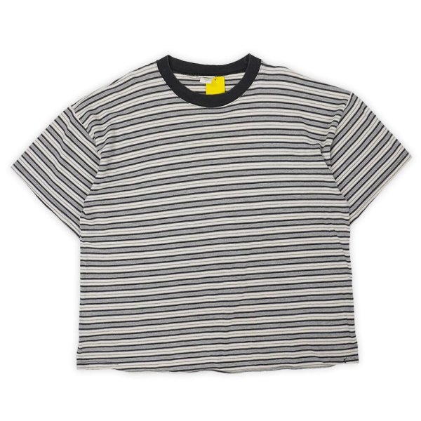 画像1: 90's BASIC EDITIONS マルチボーダーTシャツ "WHITE × GRAY" (1)