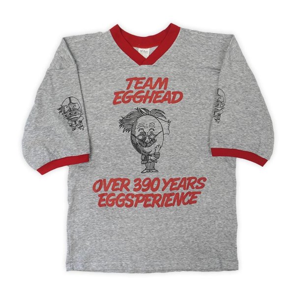 画像1: 80's Egghead Software Vネック フットボールTシャツ (1)