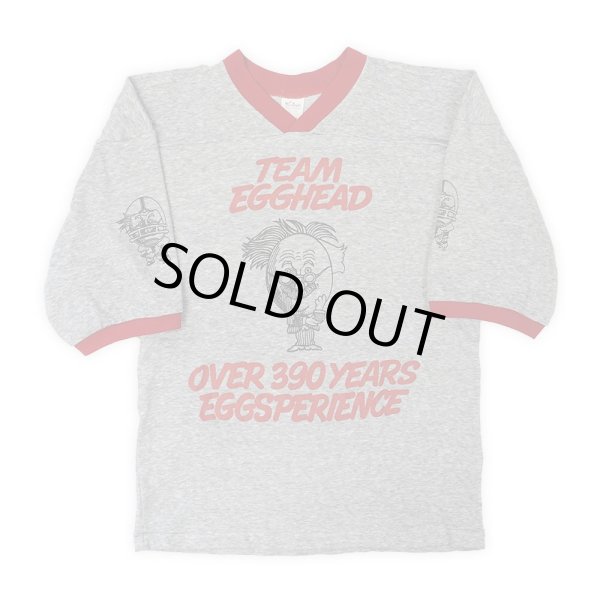 画像1: 80's Egghead Software Vネック フットボールTシャツ (1)