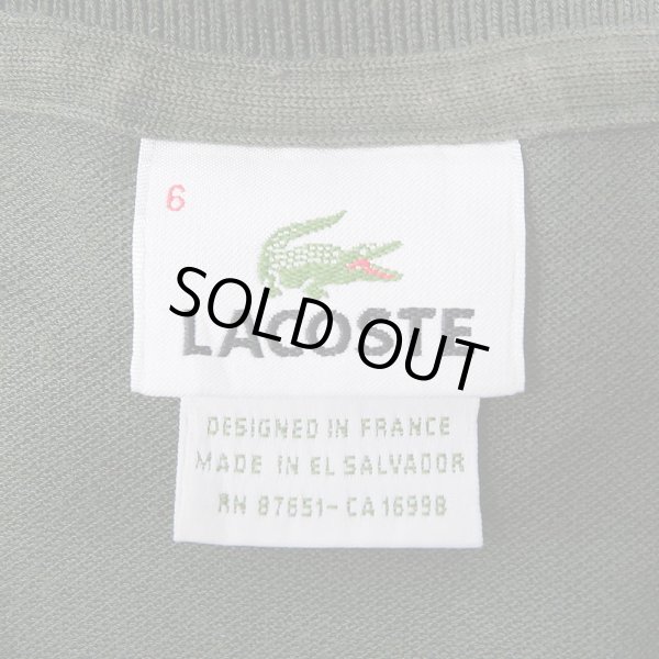 画像2: 00's LACOSTE ポロシャツ "DESIGNED IN FRANCE / OLIVE" (2)
