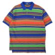 画像1: 90's Polo Ralph Lauren マルチボーダー柄 ポロシャツ (1)