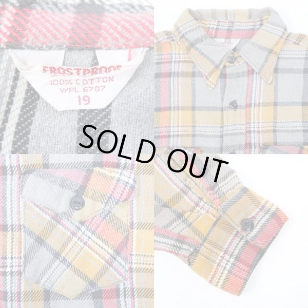 画像3: 70's FROST PROOF ヘビーネルシャツ "稀少サイズ 19" (3)