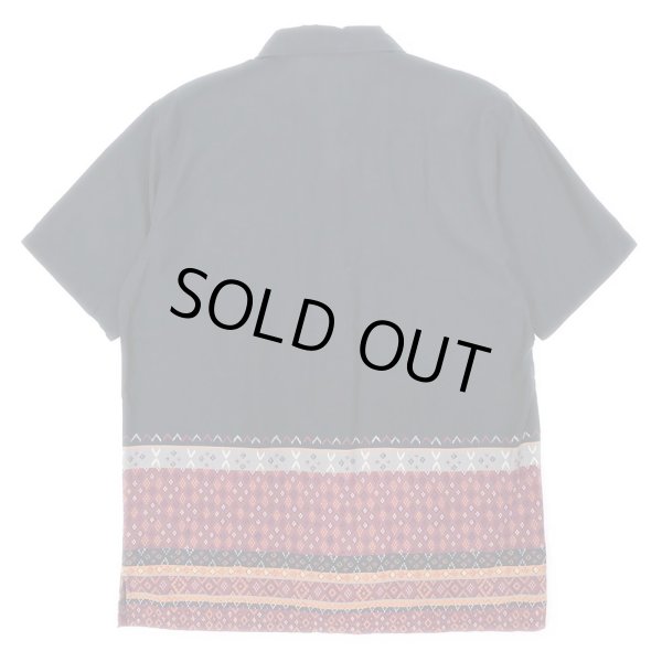 画像2: 90's POLO JEANS S/S オープンカラーシャツ "BLACK BASE" (2)