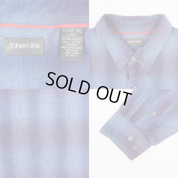 画像3: 90's ST. JOHN'S BAY オンブレチェック柄 フランネルシャツ (3)