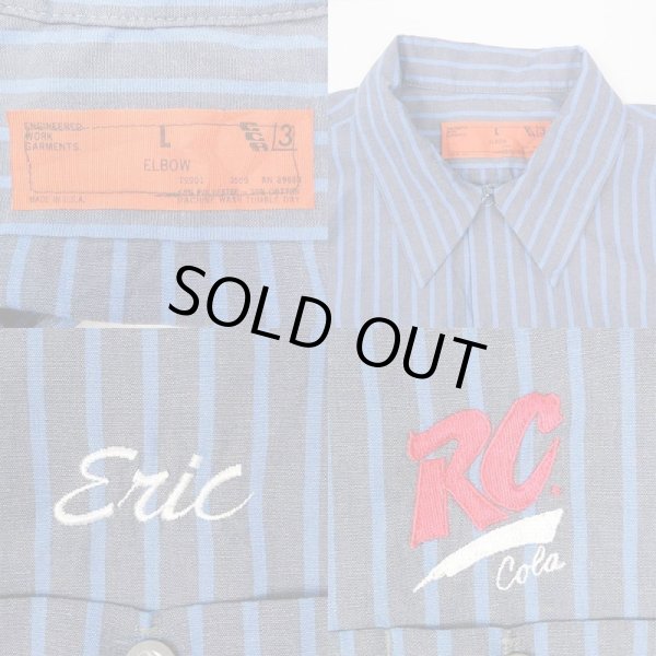 画像3: 00's CCA ストライプ柄 S/S ワークシャツ "DEADSTOCK / MADE IN USA" (3)