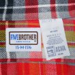 画像2: 80's FIVE BROTHER ヘビーネルシャツ "MADE IN USA / DEADSTOCK" (2)