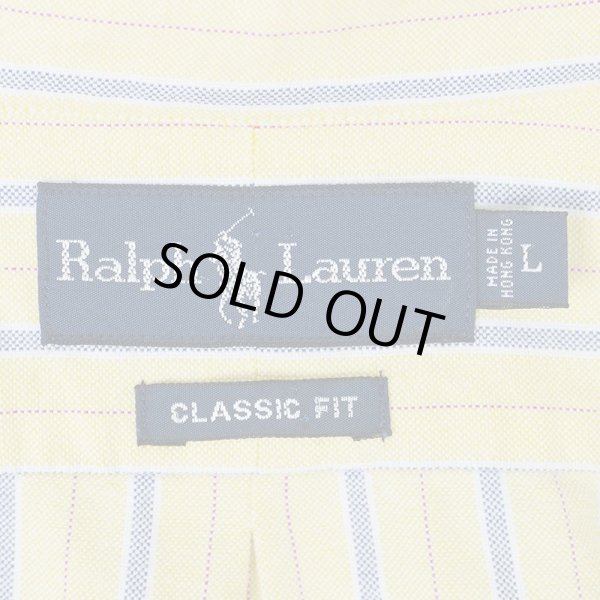 画像2: 90's Polo Ralph Lauren ボタンダウンシャツ "CLASSIC FIT / YELLOW BASE" (2)