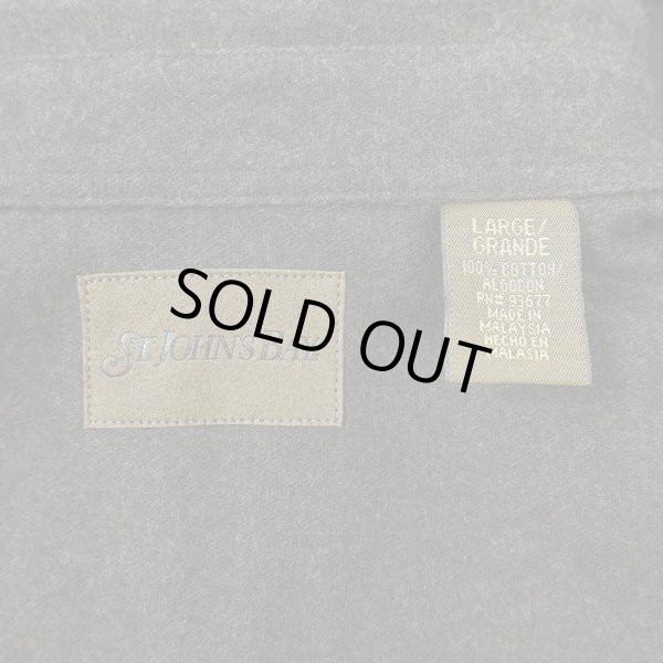 画像2: 00's ST.JOHN'S BAY シャモアクロス ワークシャツ “BROWN / DEADSTOCK” (2)