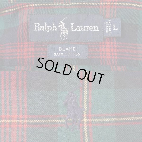 画像2: 90's Polo Ralph Lauren フランネル ボタンダウンシャツ "BLAKE" (2)