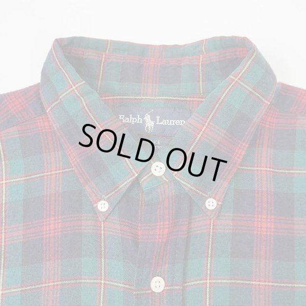 画像3: 90's Polo Ralph Lauren フランネル ボタンダウンシャツ "BLAKE" (3)