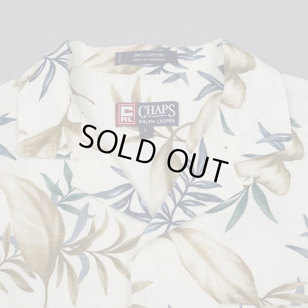 画像3: 90's CHAPS RALPH LAUREN S/S 総柄 オープンカラーシャツ “IVORY Base” (3)