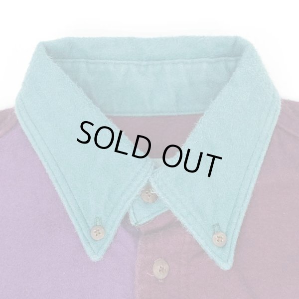 画像4: 90's WOOLRICH シャモアクロス ボタンダウンシャツ "Crazy Pattern / MADE IN USA" (4)