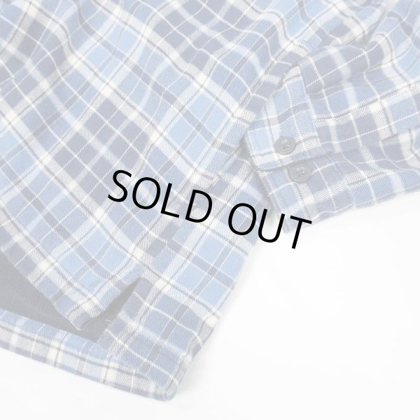 画像4: 00's L.L.Bean フリースライナー フーディーネルシャツ "Blue Plaid" (4)