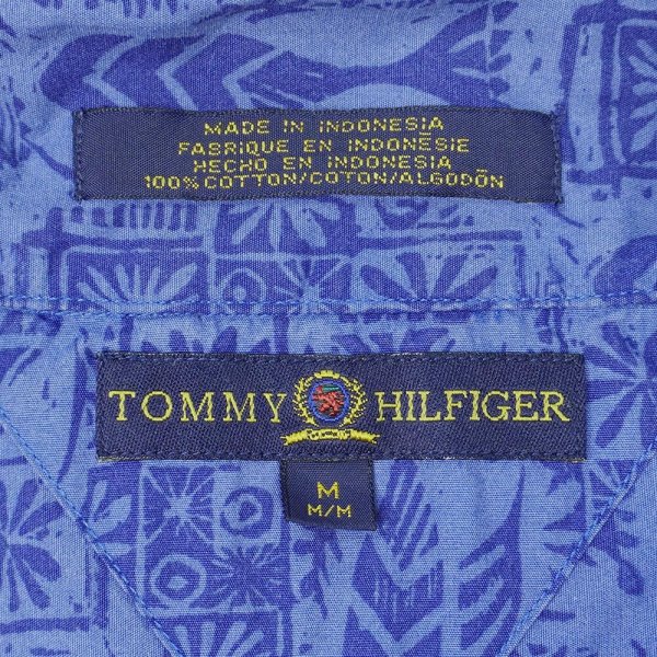 画像2: 90’s TOMMY HILFIGER S/S 総柄 オープンカラーシャツ (2)