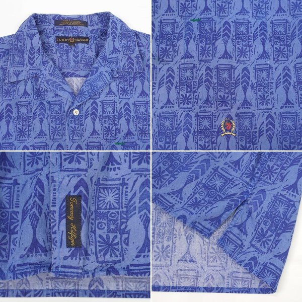 画像3: 90’s TOMMY HILFIGER S/S 総柄 オープンカラーシャツ (3)