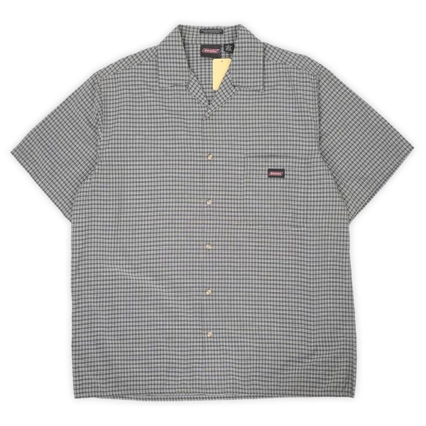 画像1: Late 90's Dickies S/S オープンカラーシャツ "CHACOAL Plaid" (1)
