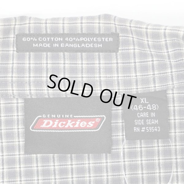 画像2: Late 90's Dickies S/S オープンカラーシャツ "CHACOAL Plaid" (2)