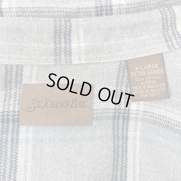 画像2: 90's ST JOHN'S BAY フランネル ボタンダウンシャツ (2)