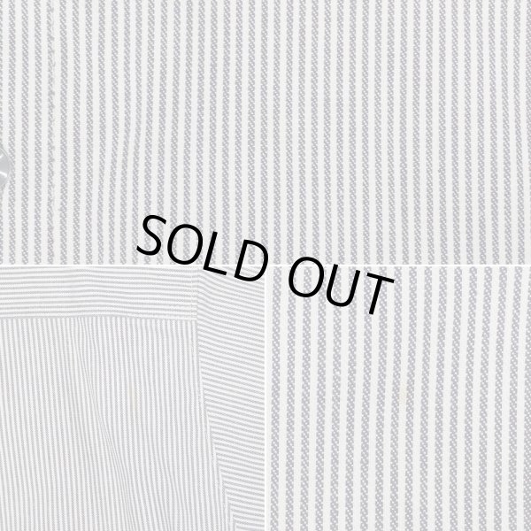 画像4: 00's PRISON BLUES ヒッコリーストライプ柄 ワークシャツ "DEADSTOCK" (4)