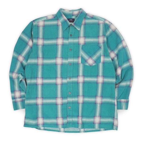 画像1: 90's SAUGATUCK プリントネルシャツ "OMBRE PLAID" (1)