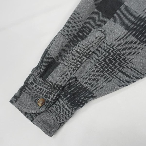画像4: 90's DAVID TAYLOR ヘビーネルシャツ "Gray×Black Plaid" (4)