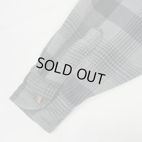 画像4: 90's DAVID TAYLOR ヘビーネルシャツ "Gray×Black Plaid" (4)