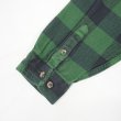 画像3: 00's FIELD & STREAM ブロックチェック柄 ヘビーネルシャツ "GREEN × BLACK" (3)