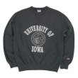 画像1: 90's Champion カレッジプリント 前Vスウェット "FADE BLACK" (1)