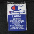 画像2: 90's Champion カレッジプリント 前Vスウェット "FADE BLACK" (2)