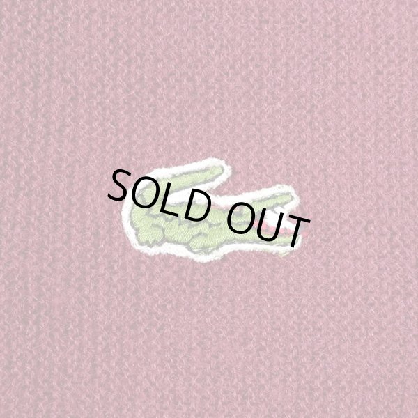 画像3: 70's IZOD LACOSTE アクリルニット カーディガン "糸巻きタグ / Burgundy" (3)