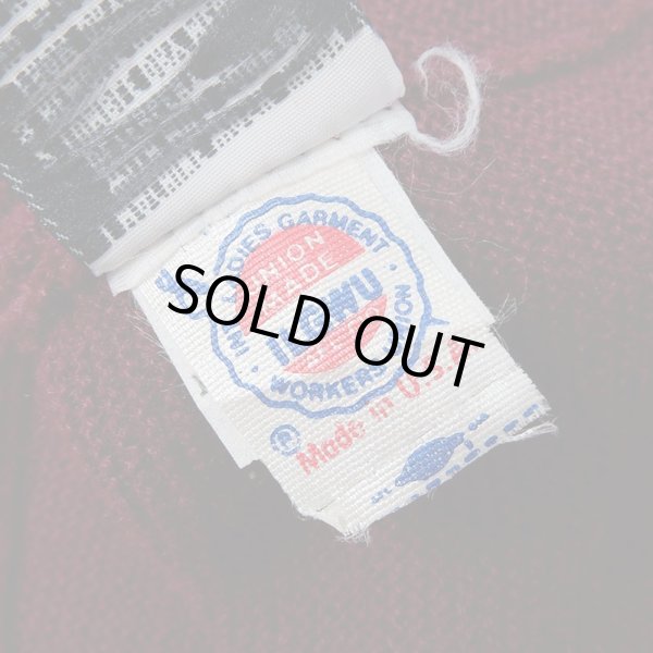 画像4: 70's IZOD LACOSTE アクリルニット カーディガン "糸巻きタグ / Burgundy" (4)